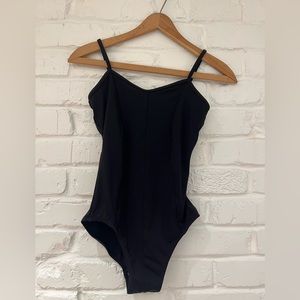 Basic black dance leotard